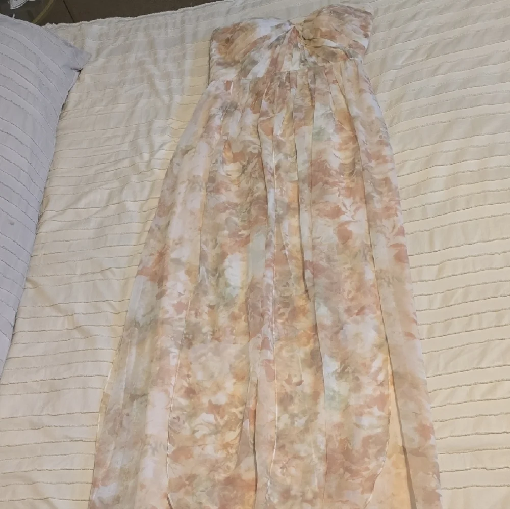 Jenny Yoo Nyla Formal Bridesmaid Prom Watercolor Gown Dress, Size 8 6 - Picture 3 of 9